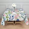 thumbnail image 5 of 52x52 Inch Waterproof Square Tablecloth, Thickened Polyester Table Cover for Dining & Parties, Floral Print, 5 of 6
