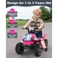 thumbnail image 3 of TOYBSNR 6V Ride on ATV Toys, Toddler Car, Ride on Car w/ Music Player, Electric Car for Boys Girls Aged 1-3 Years, Pink, 3 of 7