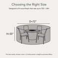 thumbnail image 2 of Covermates Fire Pit & Chair Set Cover - 72"DIA x 30"H, 900D Polyester, Weatherproof, 2 of 7
