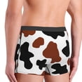 thumbnail image 4 of Rateoe Brown Black Cow Mens Boxer Briefs Poly Spandex Performance Boxer Briefs Underwear Hem Boxer Briefs - Small, 4 of 8