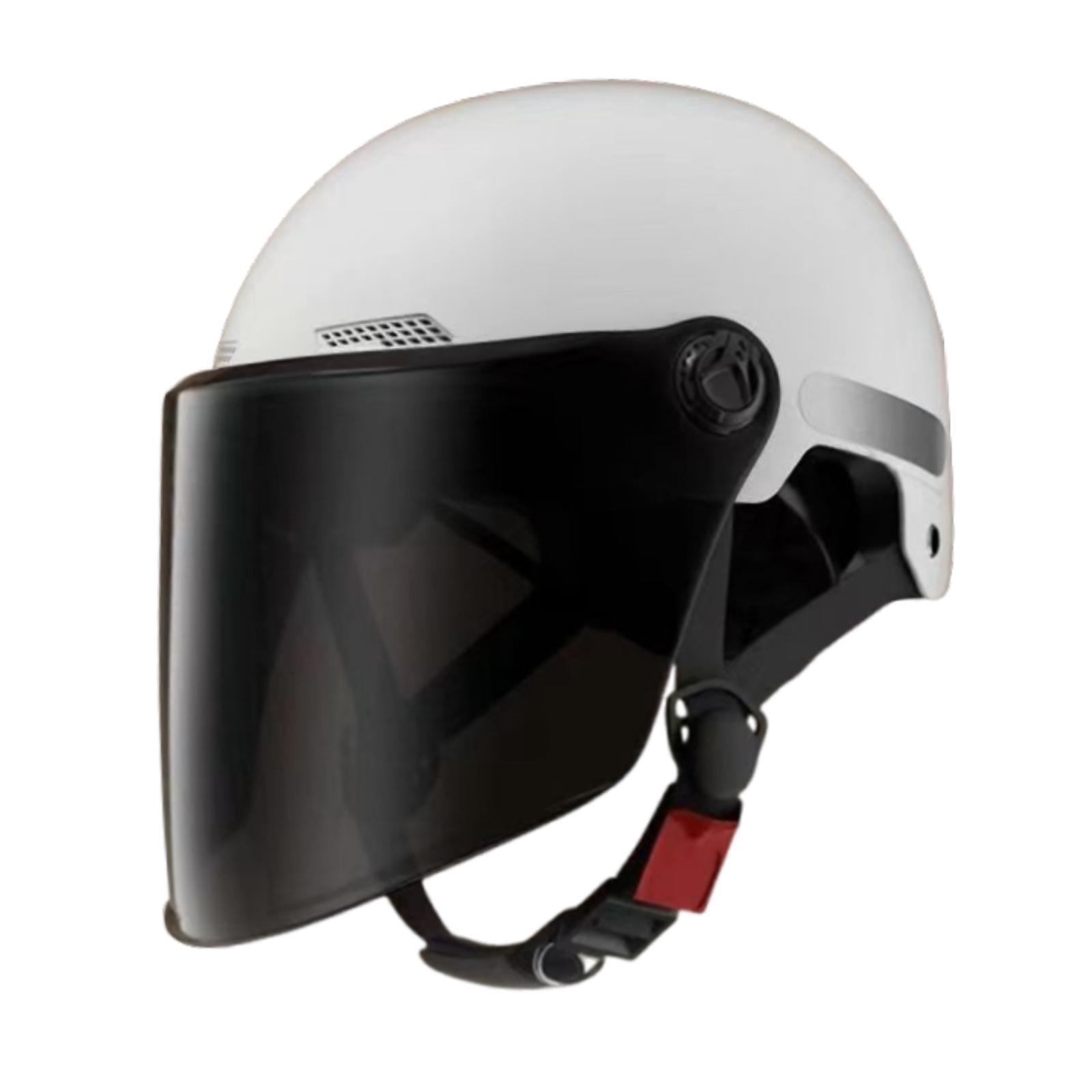 Nishiyuenyi Motorcycle Half Helmet Accessories Vintage Design for Cycling Bike Motocross White