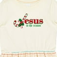 thumbnail image 4 of Inktastic Candy Cane Jesus Girls Toddler Dress, 4 of 5