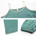 thumbnail image 4 of XuJwPNcy Cami Pajama Sets for Women Sleeveless V Neck Tank Top Soft Elastic Waist Shorts Camisole Lounge Set 2 Piece Nightwear, 4 of 5