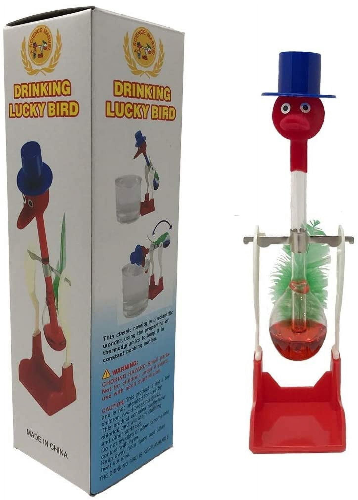Drinking Bird Perpetual Motion (2 Pack) The Original Vintage Retro Magic Sippy Dipping Bird A Science Wonder Wholesale Bulk Set of 2-The Incredible Bird That Drinks Water