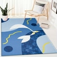 thumbnail image 6 of 6.5'x10' bathroom carpet persian carpet scalloped area rug soft area rug textured area rug, 6 of 10