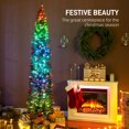 thumbnail image 4 of HOMCOM 7.5ft Christmas Tree with DIY Synchronized LEDs, Xmas Tree, Green, 4 of 10