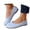 Light Blue, variant on On Casual Loafers Solid Color Round Toe Flock Upper Flat Heel Comfortable Shoes for Daily Leisure Wear
