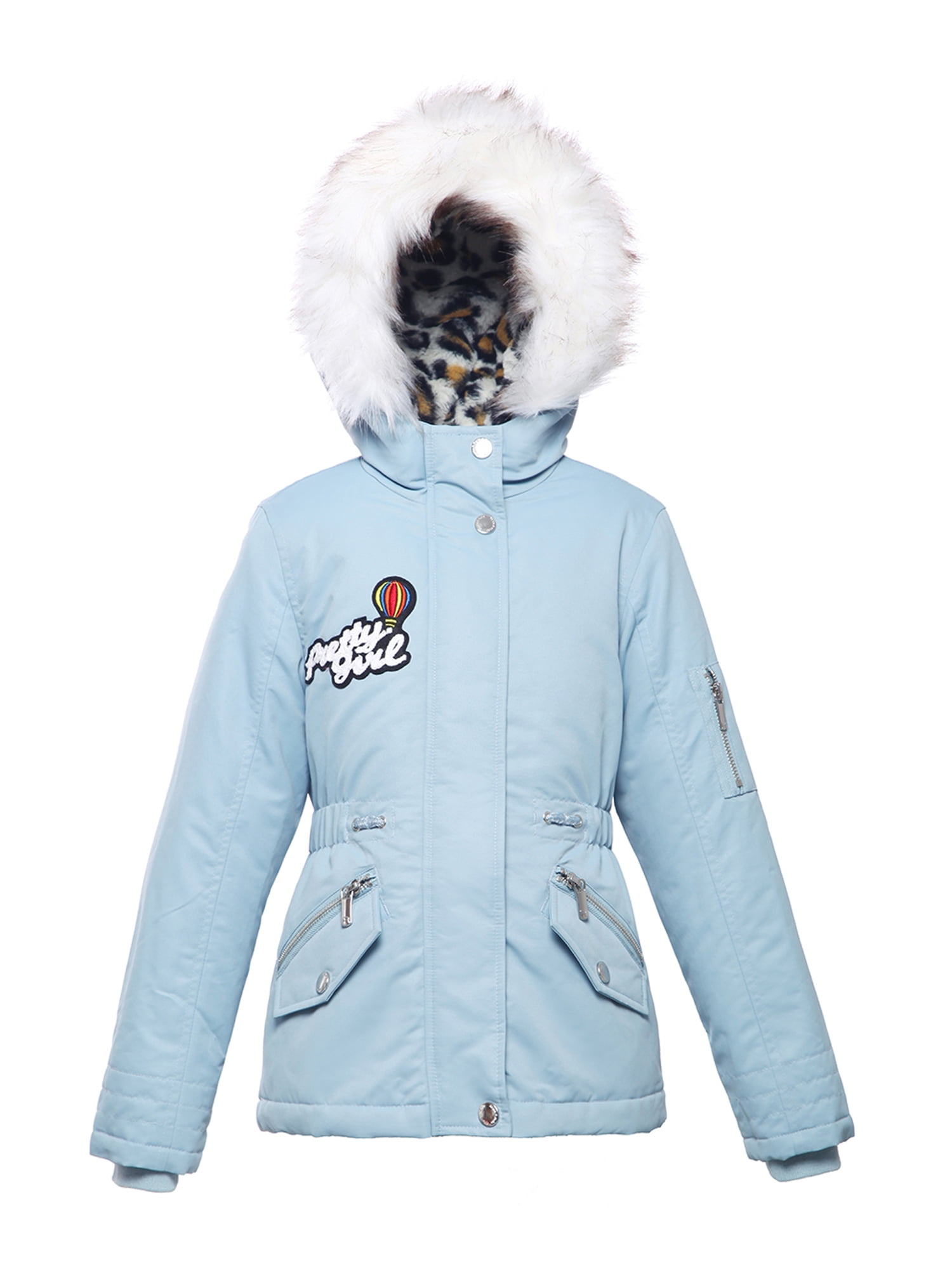 Rokka&Rolla Girls' Winter Jacket with Faux Fur Hood Parka Coat, Sizes 4 ...