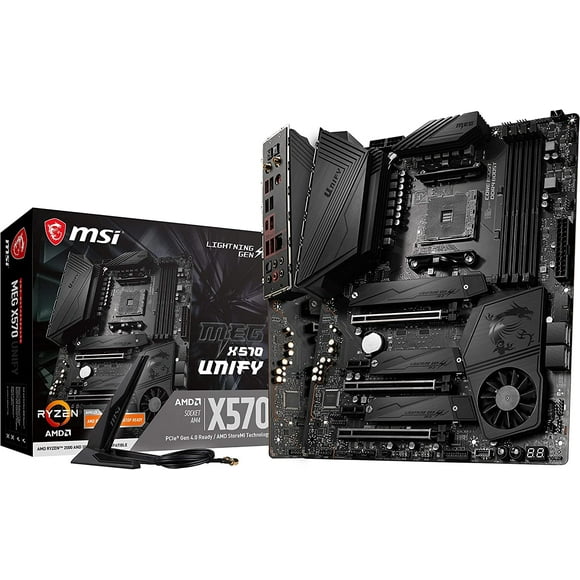 MSI MEG X570 Carte Mère de Jeu UNIFY ATX pour AMD AM4, DDR4, PCIe 4.0, M.2, SATA 6 Gb/s, USB 3.2 Gen 2, Wi‐Fi 6, Bluetooth 5 (Boîte Ouverte)