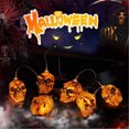 thumbnail image 4 of Needhep Halloween Ghost Lamp String Lights, 3D Waterproof Orange Jack-O-Lantern Battery Operated Decorative Twinkle Lights for Indoor Bedroom Camper Decor Party Decorations (C), 4 of 8