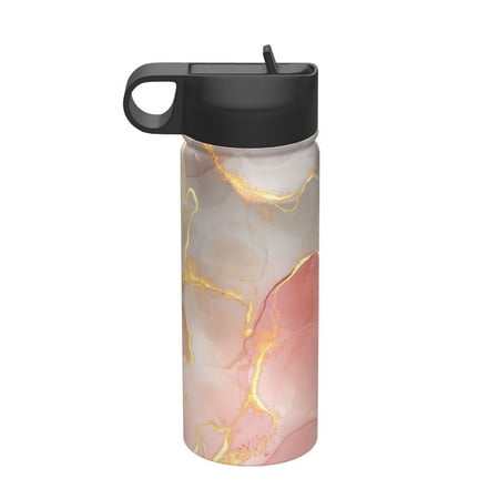 

Adobk Abstract Marble Texture Print Water Bottle 18oz Sports Insulated Kettle for Cycling Gym Basketball Outdoor Suitable as a Present