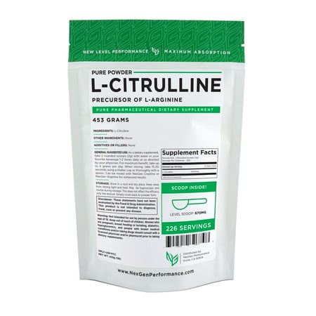 Orange Nitric Oxide - L-Citrulline Powder 1lb (16oz) - Increase Performance -Nitric Oxide - Muscle Cardio