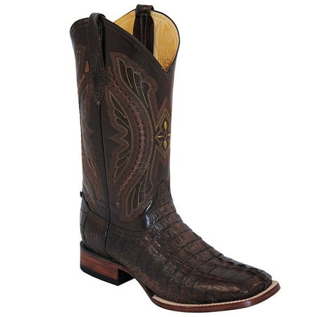 Ferrini Usa Mens Dark Chocolate Caiman Cowboy Boots 9D