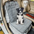 thumbnail image 1 of Funda de asiento de coche para perros YOVEEKLE, suave, de felpa, impermeable, gris, 1 of 7
