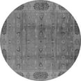 thumbnail image 1 of Ahgly Company Indoor Round Oriental Gray Traditional Area Rugs, 3' Round, 1 of 4