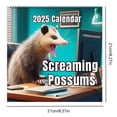 thumbnail image 4 of Calendario Pared 2025 Zarigüeyas Graciosas Divertidas Regalos Mordaza, 4 of 9