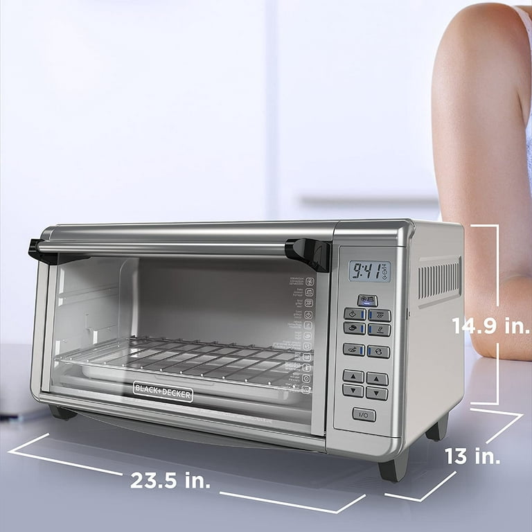  Black+Decker TO3290XSBD Toaster Oven, 8-Slice, Stainless Steel:  Home & Kitchen