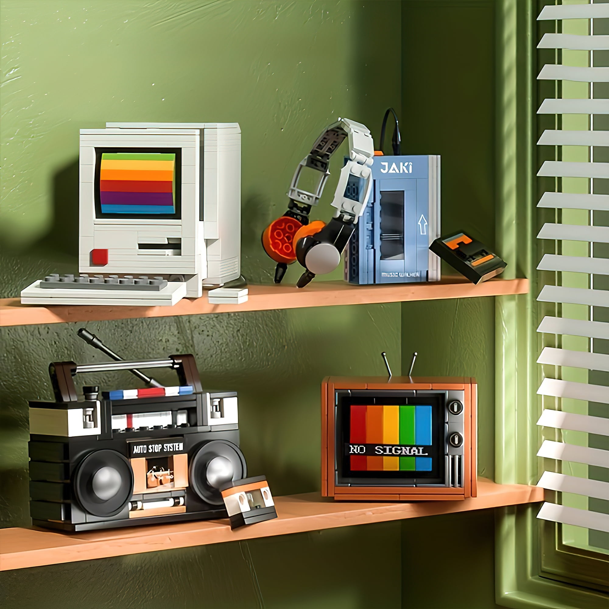 HI-REEKE Appliances Building Block Set Color Television Kit Plastic Toy Gift for Adult Multicolor