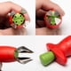 thumbnail image 2 of (2 uds) Juego de rebanador de frutas descascarador de fresas, descascarador de hojas de tallo de baya, removedor de gemas, herramienta para pelar frutas, utensilios de cocina Corer, 2 of 5