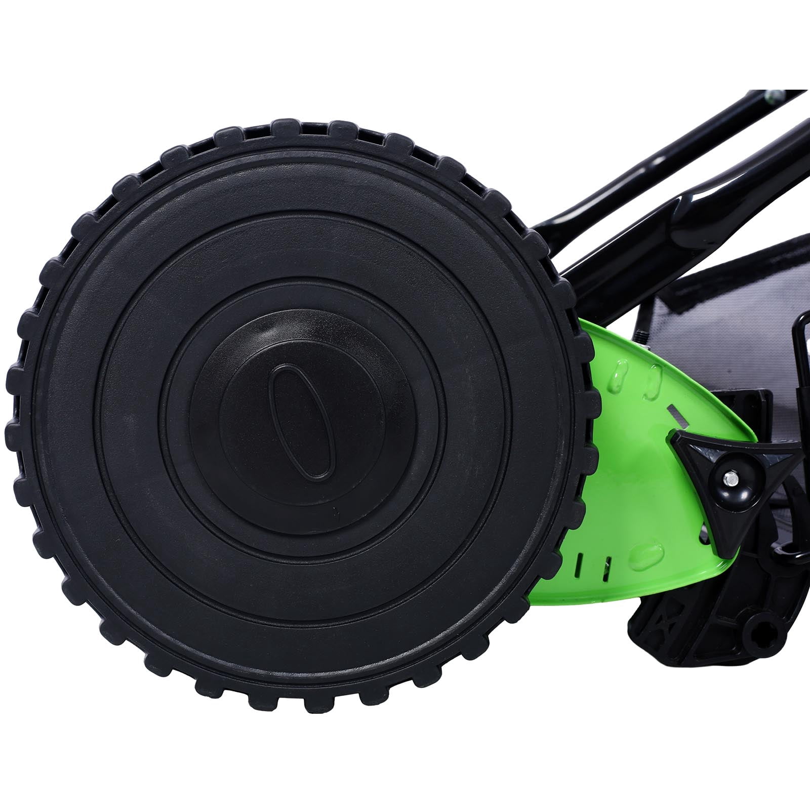 16-Inch 5-Blade Push Reel Lawn Mower with Grass Catcher, GREEN COLOR