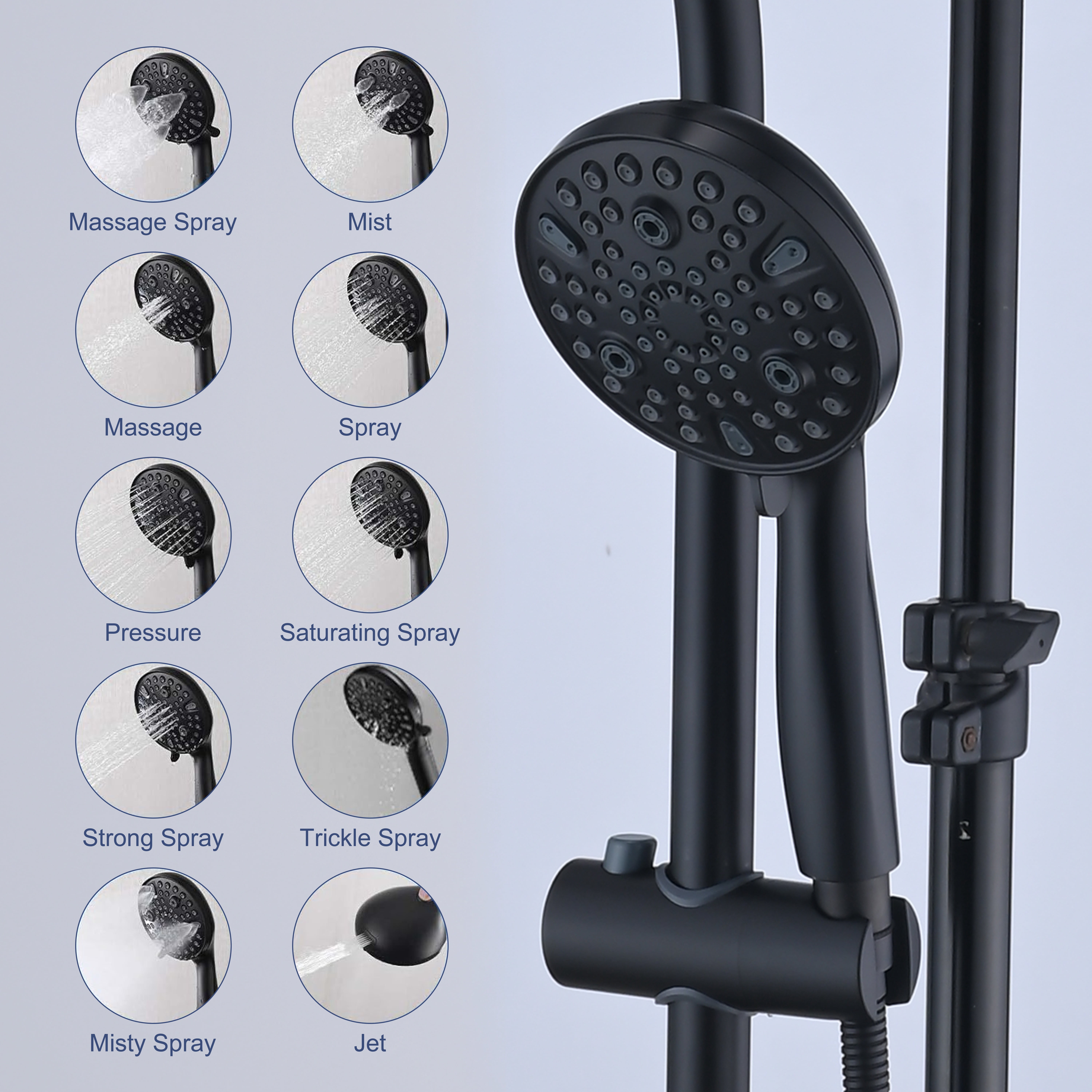 Full Shower System with Handheld Showerhead