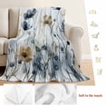 thumbnail image 5 of Watercolor Flowers Blanket Soft Cozy Warm Twin Blanket for Bed, Plush Fuzzy Flannel Fleece Blankets for Sofa, Country Botanical Floral Herbs Throw Blankets for Couch, Gifts for Men, 60"x80", 5 of 9