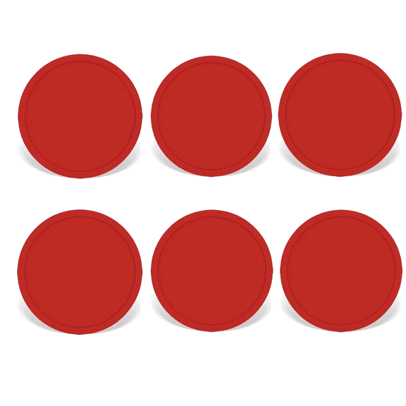 ACDANC 2026 New 6Pcs Coasters 3.54 Inch Anti Slip Design Silicone Coasters Food Grade Material Coasters Set of 6 for Kitchen Dining Table Coffee Table Red