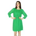 thumbnail image 2 of Phagun Casual Summer Dress Solid Short Length Long Sleeve Women Beach Sundress, 2 of 4
