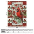 thumbnail image 4 of Patifu Cardinals Blanket Red Birds Throw Blanket Plush Blankets Bedding for Valentine's Day Christmas Day Soft Sofa Decor 50x60inch White, 4 of 6