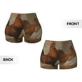 thumbnail image 5 of Haiem Oil Painting Chicken And Duck No Front Seam Biker Shorts for Women Yoga Workout Gym Bike Shorts with Tummy Control Moisture-Wicking-Large, 5 of 9