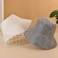 thumbnail image 5 of Simple Felt Sauna Hat: Sauna/Steam Room/Bathroom Cap (Gray/White), 5 of 8