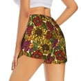 thumbnail image 3 of Xecao's Sunflower for a double-layer running short for women, perfect for gym, tennis, and more, featuring a convenient pocket., 3 of 9