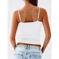 thumbnail image 4 of ANRABESS Womens Square Neck Tank Tops Adjustable Spaghetti Strap Double Lined Camisole Tops Basic Slim Fitted Comfy Breathable Summer Shirts White XS, 4 of 11