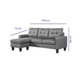 thumbnail image 2 of Sofá de 3 Plazas con Ottoman EKE Life Home Tapizado en Tela, Diseño Moderno para Sala, 2 of 5