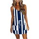 thumbnail image 1 of Mujeres Casual con cuello en V sin mangas Vendaje Estampado de rayas Chaleco suelto Sling Dress OAVQHLG3B Store lin121212, 1 of 4