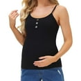 thumbnail image 6 of ZVNAΖH Maternity Women's Clip Down Nursing Tank Top Knit Cami Shirt with Adjustable Straps for Breastfeeding, 6 of 7