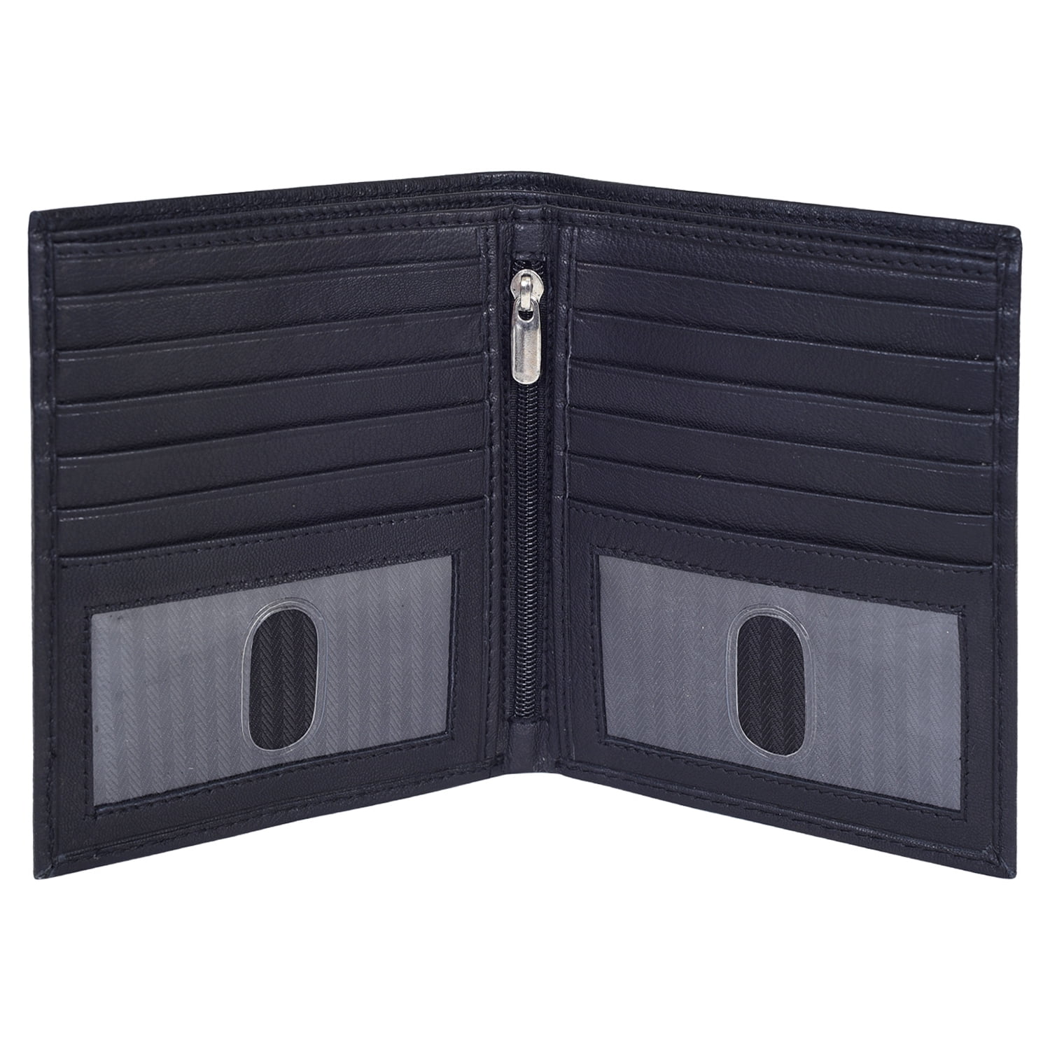 TEN×HOS WALLET BLACK MULTI CARD KENSINGTON DR Black Stitched Card Wallet by KURT
