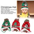 thumbnail image 2 of Childrens Christmas Hats, Santa Knitted Hats, Snowflake Pattern Christmas Hats, Youth Christmas Hats, Knitted Christmas Hats, Handmade Knitted Christmas Hats, Autumn and Winter Hats, 2 of 8
