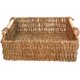 thumbnail image 4 of Cesta de almacenamiento de escritorio con mango de madera de paja, caja de almacenamiento para cosméticos de baño, cesta pequeña para almacenar algas marinas y bocadillos, 4 of 5