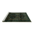 thumbnail image 2 of Ahgly Company Machine Washable Indoor Rectangle Persian Turquoise Blue Traditional Area Rugs, 5' x 7', 2 of 4