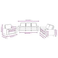 thumbnail image 4 of vidaXL 3 Piece Sofa Set Dark Grey Fabric, 4 of 5