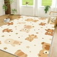 thumbnail image 3 of 1PC Cute Teddy Bear Pattern Area Rug Local Carpet, Lightweight Washable Easy-to-Tidy Carpet Mat Festival Gift, Suitable for Bedroom, Living Room, Office, Study, Balcony, Room Accessones, 3 of 8