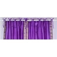 thumbnail image 2 of Lined-Lavender  Tie Top  Sheer Sari Cafe Curtain / Drape - 43W x 36L - Pair, 2 of 2