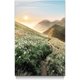 thumbnail image 1 of Arte mural de paisaje con montañas, lago y atardecer. Cuadro con amanecer y pastizal, ideal para decorar dormitorios, escaleras y todo el hogar., 1 of 5