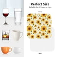 thumbnail image 5 of Leather Coasters with Heat-resistant for Drinks, European-style Pattern Sunflower A Cup Coasters Cup Pad Mat for Tabletop Protection, Coffee Table, Office Desk and Housewarming Gift, 5 of 5