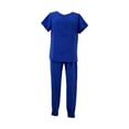thumbnail image 3 of Conjunto exfoliante Fernando para mujer Ropa de trabajo de enfermera Azul real, 3 of 8