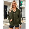 thumbnail image 5 of Zeagoo Womens Zip Up Hoodies Long Sleeve Lightweight Fall Oversized Casual Sweatshirts Jacket with Pocket, 5 of 6