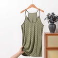 thumbnail image 2 of Soft Undershirts for Women Polk Dot Tank Tops Trendy Racerback Top Breathable Casual Everyday Summer Camisole Olive Green 5XL, 2 of 5