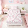 thumbnail image 4 of Manfei Watercolor Pink Starfish Twin Sheet Sets for Kids Girls, Kawaii Ocean Wildlife Bedding 3-Piece, 1 Flat Sheet, 1 Fitted Sheet and 1 Pillowcase, 4 of 6