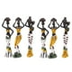thumbnail image 1 of 6 Unids Retro Jarrón Mujer Africana Estatua Cultura Resina Figuras Set para El Hogar Hotel Decoración de la Sala Adornos Artesanales Amarillo, 1 of 8